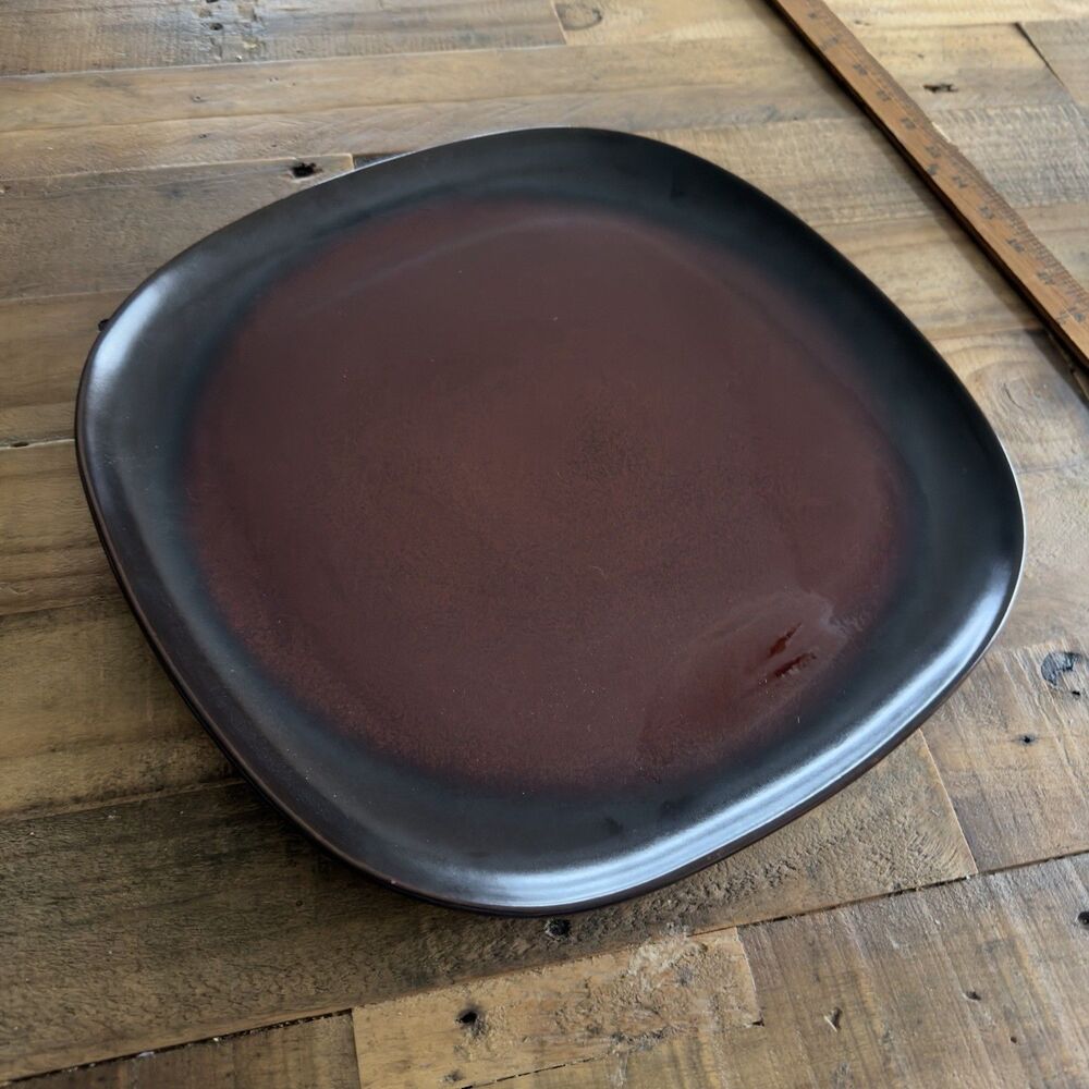 Cordovan Brown By Studio D 14” Stoneware Serving Platter Dishwasher Microwave Ok